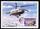 RUSSIA 1980 Very Rare Maxi Card  With Helicopters. - Helicópteros