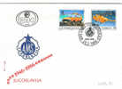 AUTOMOBILE FDC YOUGOSLAVIE 40 EME ANNIVERSSAIRE 1986 + HELICOPTERRE - Automobilismo