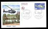 France 1975 FDC  With Helicopters"Gazelle". - Helikopters