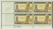 USA ---- UN HEADQUARTERS---BLOCK OF 4 --- YELLOW INVERT PRINT - Unused Stamps