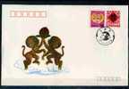 China 1992 Year Of The Monkey FDC - Anno Nuovo Cinese