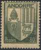 ANDORRE 1944-46. N° 99 . 80c.  Armoiries Des Vallées, Vache, Mitre - Ferme