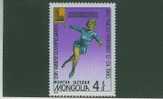 580N0038 Patinage Artistique Timbre Du Bloc 64 Mongolie 1980 Neuf ** Jeux Olympiques De Lake Placid - Patinage Artistique