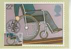 B1223 Handicap Chaise Roulante Grande Bretagne 1981 FDC Premier Jour Carte Maximum - Behinderungen
