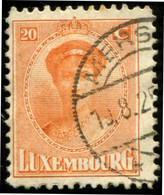 Pays : 286,04 (Luxembourg)  Yvert Et Tellier N° :   125 (o) - 1921-27 Charlotte Frontansicht
