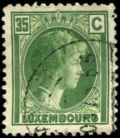Pays : 286,04 (Luxembourg)  Yvert Et Tellier N° :   221 (o) - 1926-39 Charlotte Right-hand Side