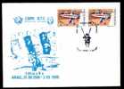 Cover 1988 With Parachutting Very Rare Postmark . - Fallschirmspringen