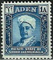 ADEN (Qu'aiti State In Hadhramaut )..1942..Michel # 3...MLH. - Aden (1854-1963)