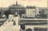 93 - SEINE ST DENIS - PANTIN - PLACE DE LA MAIRIE - TRAMWAY - ATTELAGE - TRES BELLE CPA ANIMEE - Pantin