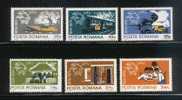 ROMANIA 1974 100TH ANNIV OF UPU SET OF 6 + MS NHM - U.P.U.