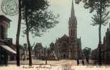 45 BRIARE Eglise, Place Animée, Colorisée, Ed Bodineau, 1904 - Briare