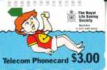 AUSTRALIA $3  FIRST  TRIAL  CARD GEELONG 1989   CARTOON BOY SWIMMING  MINT SPECIAL !!! AUS-002  READ DESCRIPTION !! - Australië