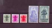 Belg. 1948  -  N° 787/791 */** (qualité Mixte - Voir Description) - Unused Stamps