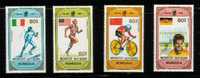 MONGOLIA 1989 OLYMPICS MEDALLISTS SET OF 4 MS NHM Cycling Boxing Running Fencing - Zomer 1988: Seoel