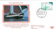 VOILE PREMIER JOU AMSTERDAM 1985 + TIMBRE CONCORDANT - Sailing