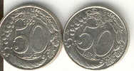 Lire 50:  1996 - 1997 - 2 Differenti Anni / 2 Different - 50 Lire