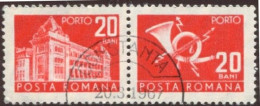 Pays : 410 (Roumanie : République Socialiste)  Yvert Et Tellier N° : Tx   130 Paire (o) / Michel P 110 Se-tenant - Postage Due