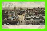 WORCESTER, MA - BIRD'S EYE VIEW OF WORCESTER -  ANIMATED - TRAVEL IN 1907 - UNDIVIDED BACK - A.C. BOSSELMAN & CO - - Worcester