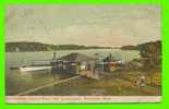 WORCESTER MA - BOAT LANDING, LINCOLN PARK - LAKE QUINSIGAMOND - CARD TRAVEL IN 1909 - - Worcester
