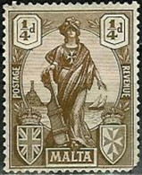 MALTA..1922..Michel # 82...MLH. - Malte (...-1964)