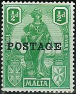 MALTA..1926..Michel # 102...MLH. - Malta (...-1964)