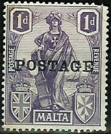 MALTA..1926..Michel # 103...MLH. - Malte (...-1964)