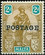 MALTA..1926..Michel # 105...MLH. - Malta (...-1964)