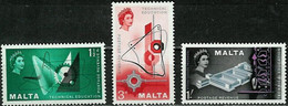 MALTA..1958..Michel # 257-259...MLH. - Malte (...-1964)
