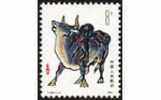 1985 CHINA T102 YEAR OF THE OX BULL STAMP 1V - Ungebraucht