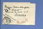 214 Op Aangetekende AR-brief !! (met Bericht Van Ontvangst) Met Cirkelstempel St-GILLIS (Bruxelles) Op 18/6/1925 - 1921-1925 Small Montenez