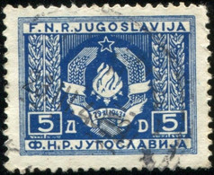 Pays : 507,2 (Yougoslavie : République Démocratique Fédérative)   Yvert Et Tellier N° : S    6 (o) - Officials