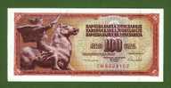 Billet De 100 Dinars Usagé, Beaucoup De Plies Et Petites Coupures. - Joegoslavië
