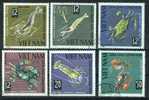 VIET-NAM NORD 1965 6 Val. Oblitérées (used Stamps) N° YT 442/447  - PAY¨PAL - Crustaceans