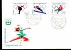 Fdc Jeux Olympiques > Hiver 1964: Innsbruck  Pologne 1964 Patinage Féminin & Saut à Ski & Luge - Hiver 1964: Innsbruck