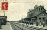 62 ARDRES LA GARE DE PONT D ARDRES NOMBREUX PERSONNAGES ANIMATION 1908 N°14 - Ardres