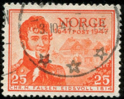 Pays : 352,02 (Norvège : Haakon VII)  Yvert Et Tellier N°:   296 (o) - Usados