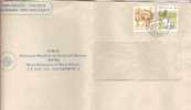 LAPIN Et ANE (suisse) Sur Enveloppe Circulée En 1995 (COURRIER DIPLOMATIQUE) - Lapins