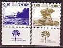 K0096 - ISRAEL Yv N°657/58 ** AVEC TAB PAYSAGES - Unused Stamps (with Tabs)