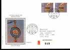 Fdc Armoiries & Drapeaux Suisse 1982  Recommandé Enseigne Hôtel Drei Könige - Briefmarken