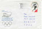 PATINAGE DE VITESSE FDC DDR 1988 JEUX OLYMPIQUES DE CALGARY - Inverno