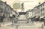 87 - HAUTE-VIENNE - BELLAC - PLACE Du PALAIS Et La FONTAINE En GROS PLAN - Bellac