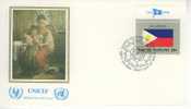 D0056 Philippines Drapeau Nations Unies Bureau De New York FDC Premier Jour Unicef 1982 - Altri & Non Classificati