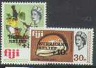 FIJI -  1972 Hurricane Relief. Birds, Shells. Scott B5-6. Mint Hinged - Fiji (1970-...)