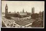 Jolie CP Ancienne Angleterre Londres Parliament Square - Ed Valentine's - A Circulée En 1937 - Houses Of Parliament