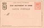 Etat Indépendant Du Congo - Carte Postale Neuve - Entiers Postaux