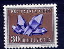 Suisse - Timbre Yvert  N°628  (*) 30 C + 10 C Brun-lilas Et Violet  -  Cote 2 € - Unused Stamps