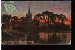 Jolie CP Ancienne Angleterre Stratford-on-Avon Holy Trinity Church Eglise Coucher De Soleil - CAD Du 23-12-1908 - Stratford Upon Avon