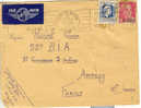 Algérie - 1947 Lettre Avec Gandon Surchargée - Cartas & Documentos