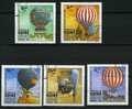 Serie 5 Timbres Obl, Republica Da Guiné Bissau ... Sur Les Ballons - Fesselballons