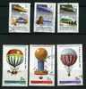 Serie 6 Timbres Obl, Magyar Posta Et Polska... Sur Les Ballons , Pont,.. - Fesselballons